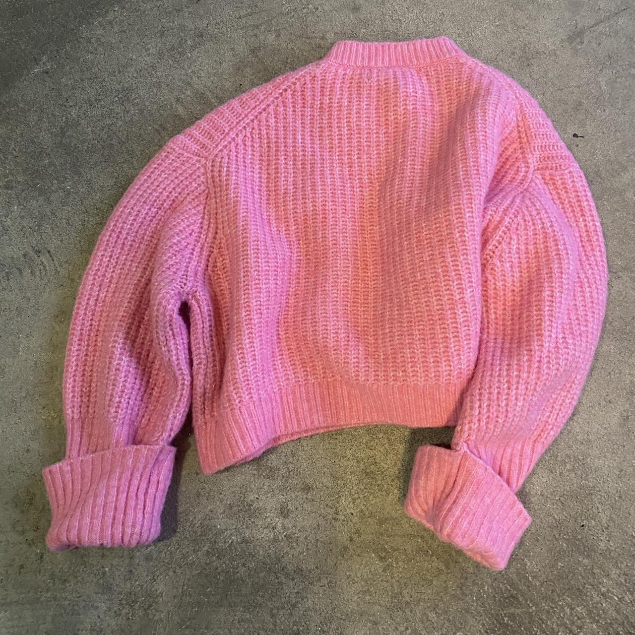 Zara Women's Pink Jumper Depop