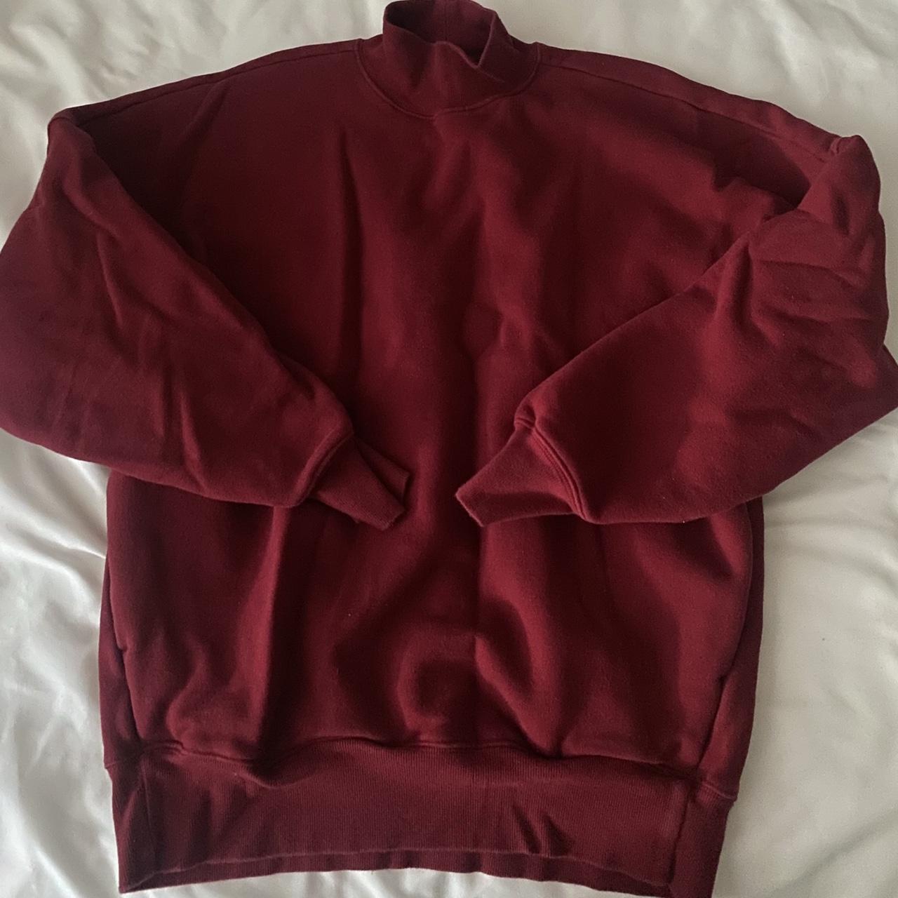 tna aritiza red crewneck. has a slight turtleneck... - Depop