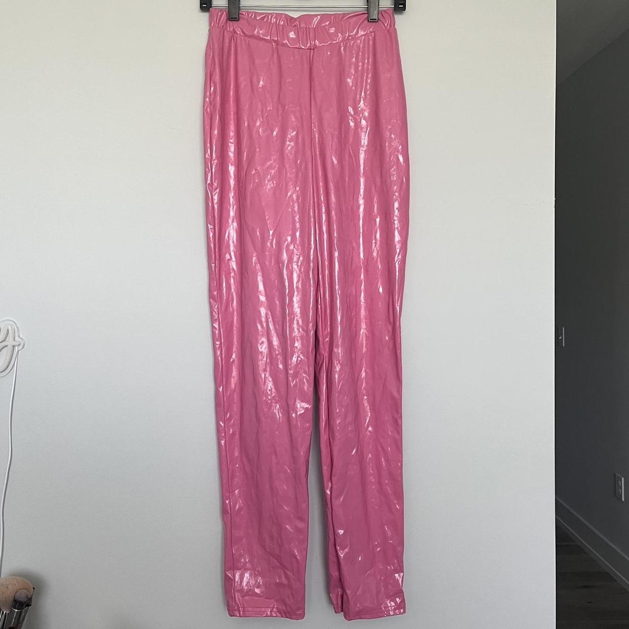 Pink 2025 latex trousers