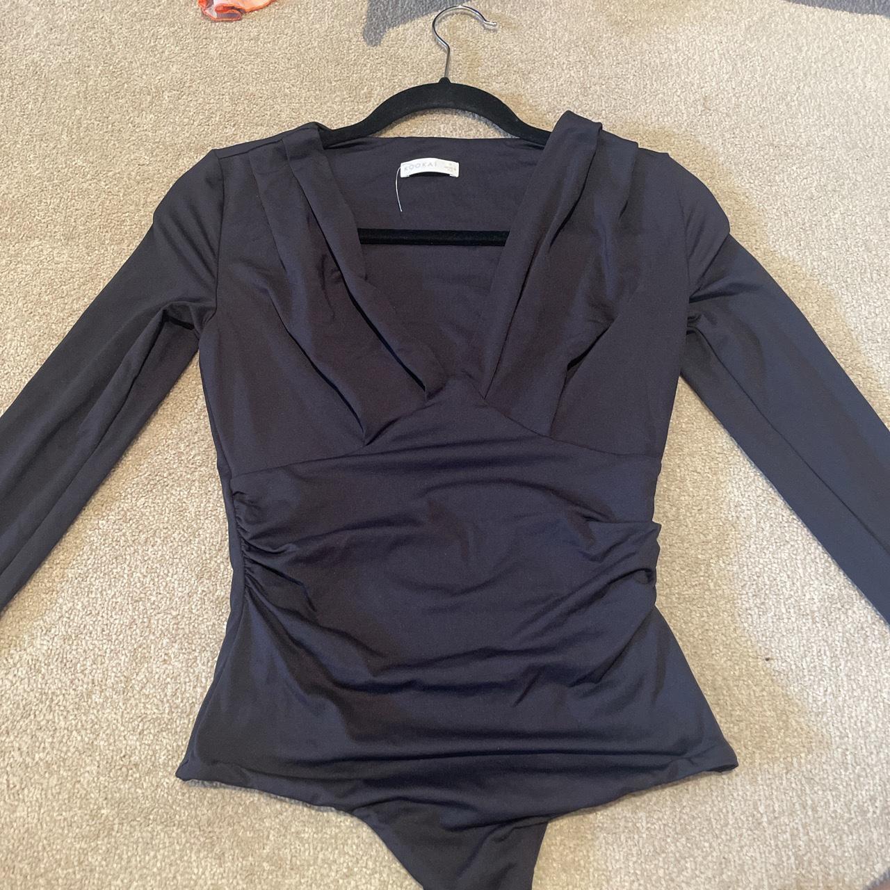 Kookai black body suit . Never worn . Xs #kookai... - Depop