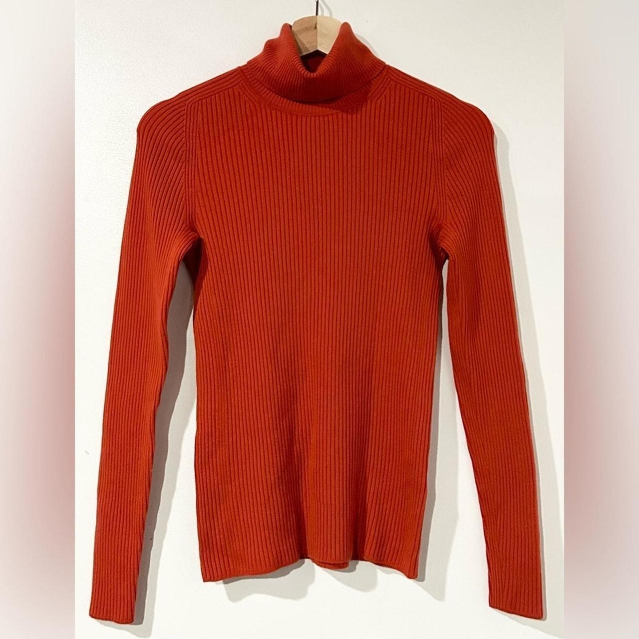 Deals New Everlane Rust Italian Merino Wool Rib Turtleneck Sweater Women's Size Small