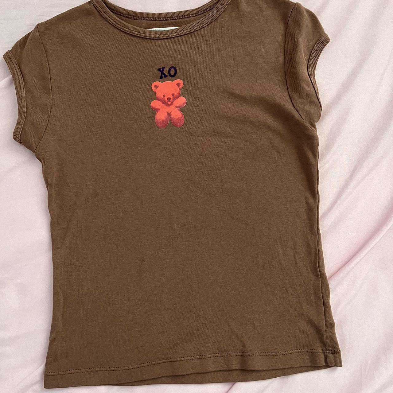 Unif xoxo bear tee 🫶🏻🫶🏻 worn once no flaws 🆘🆘 size... - Depop