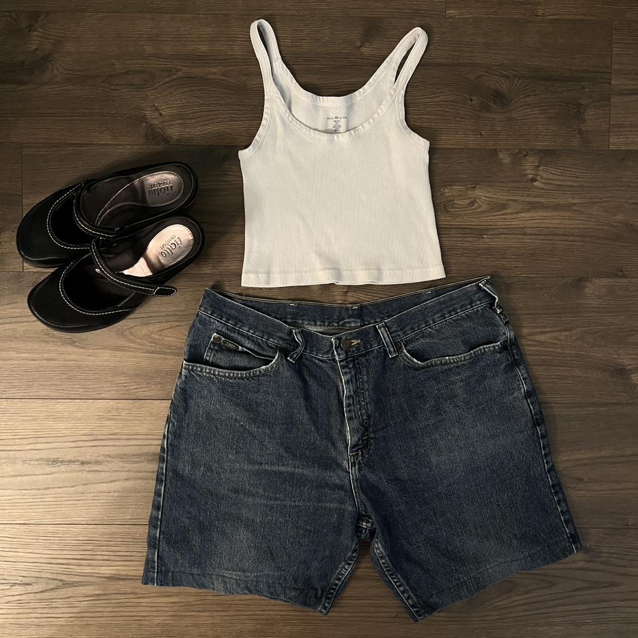 white brandy melville tank (top only! jorts and... Depop