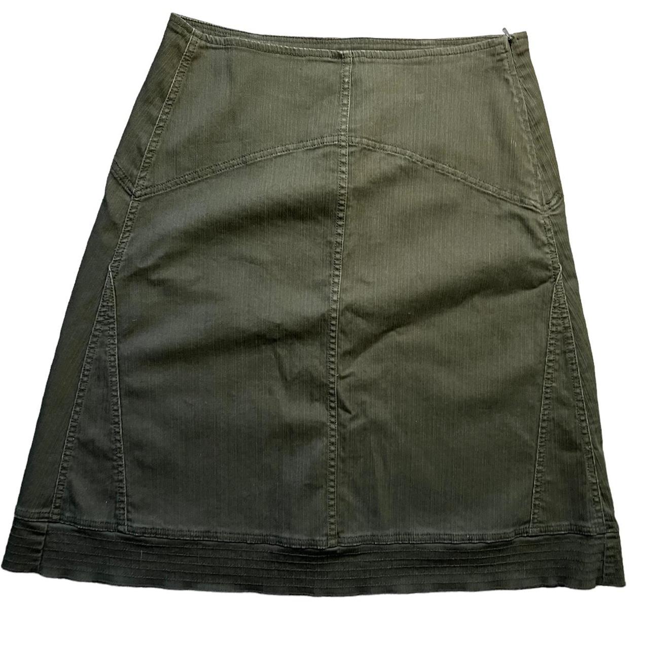 Christopher & Banks Women's Green Skirt | Depop