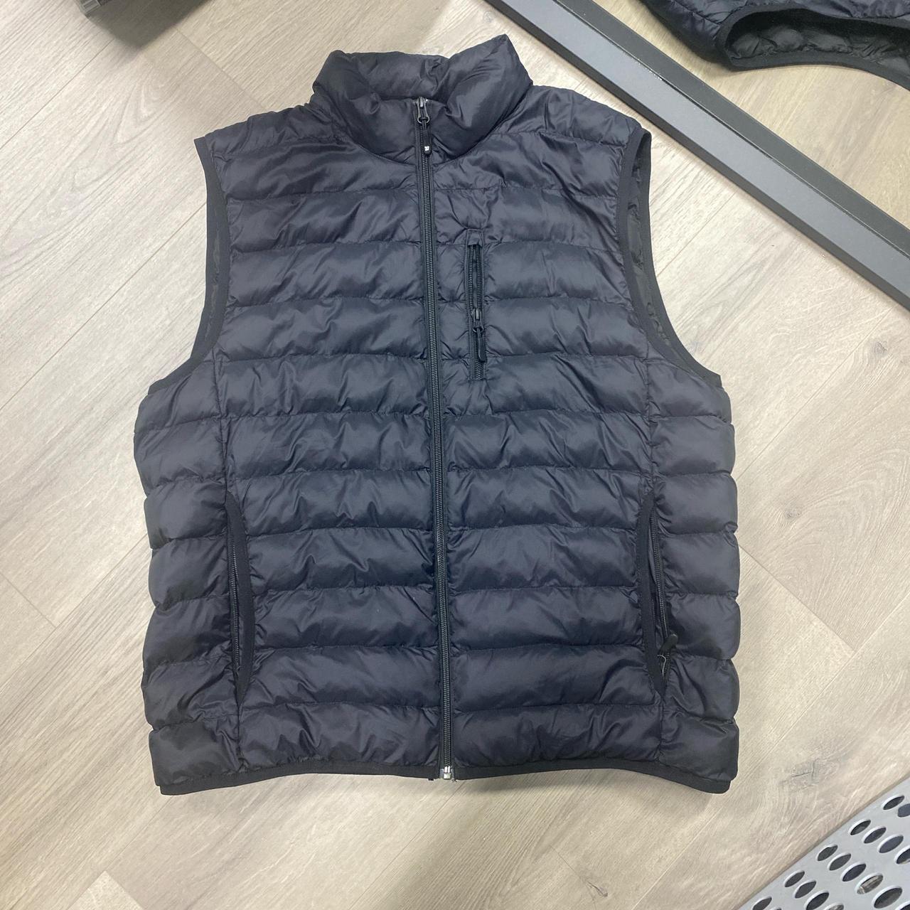 Cool lil puffer vest Pretty thin, nice layering... - Depop