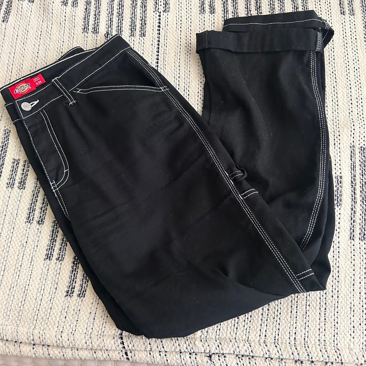 black dickies pants in size 9/29. hardly worn and in... - Depop