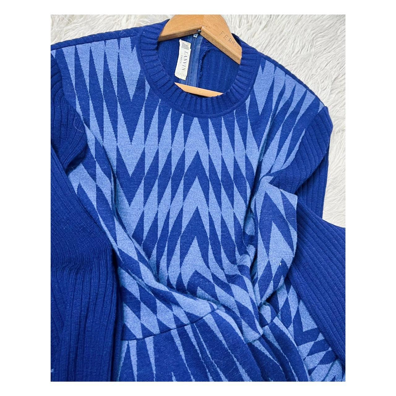 Lanvin Women's Blue and Navy Dress (2)