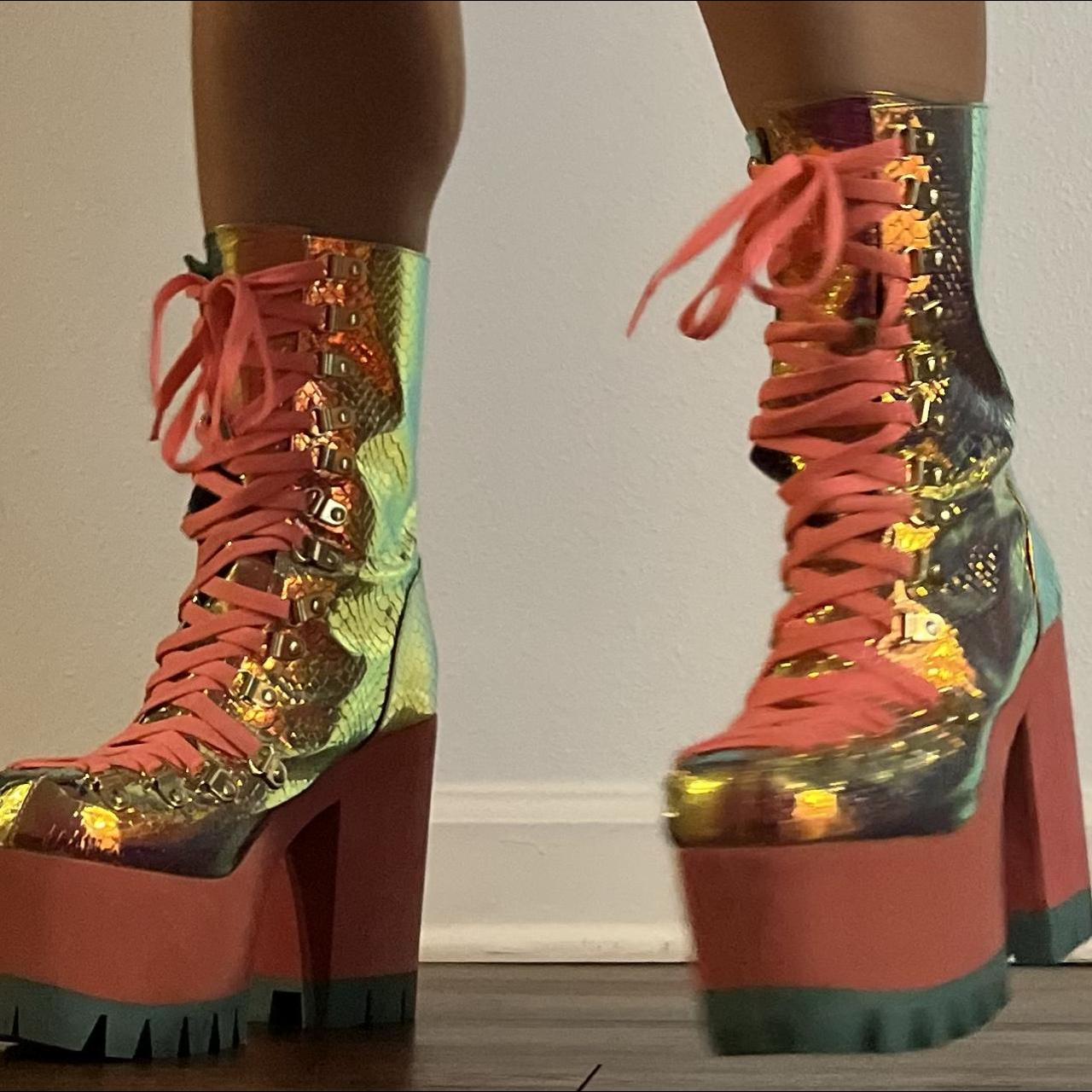 poisonous vixen snake platform boots