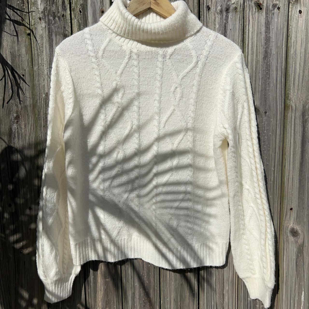 WHITE TURTLE NECK JUMPER ️ Super comfortable... - Depop