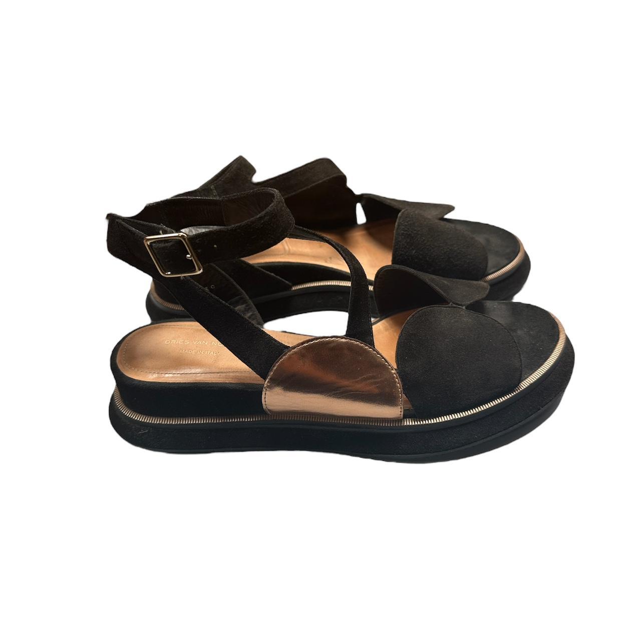 Dries Van Noten Women's Black and Gold Sandals (2)