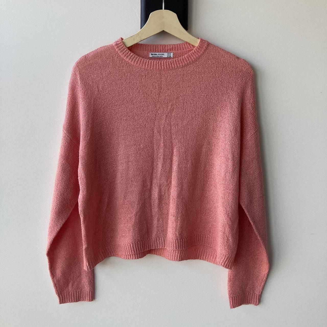 Bershka pink jumper winterfashion sweater cold. Depop