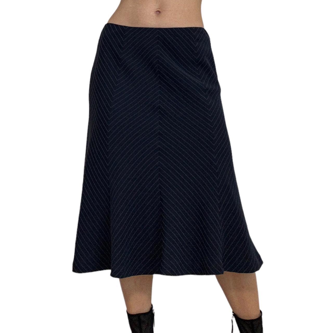 Women's Navy and Black Skirt | Depop