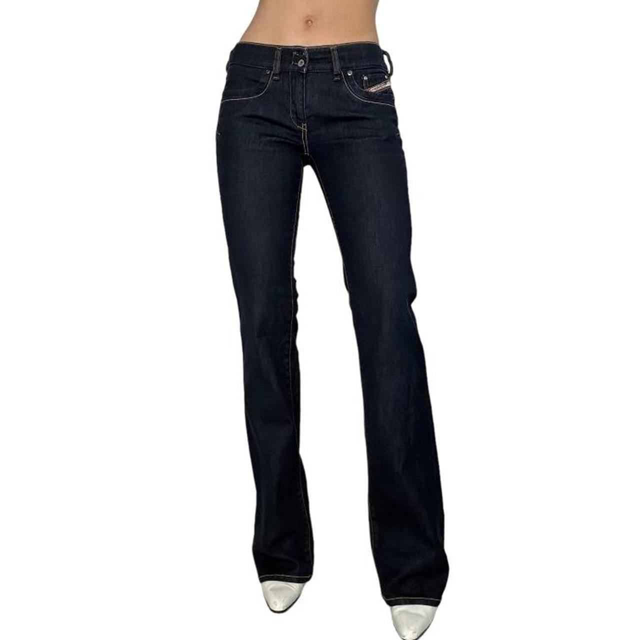 Diesel Women's Navy Jeans Depop