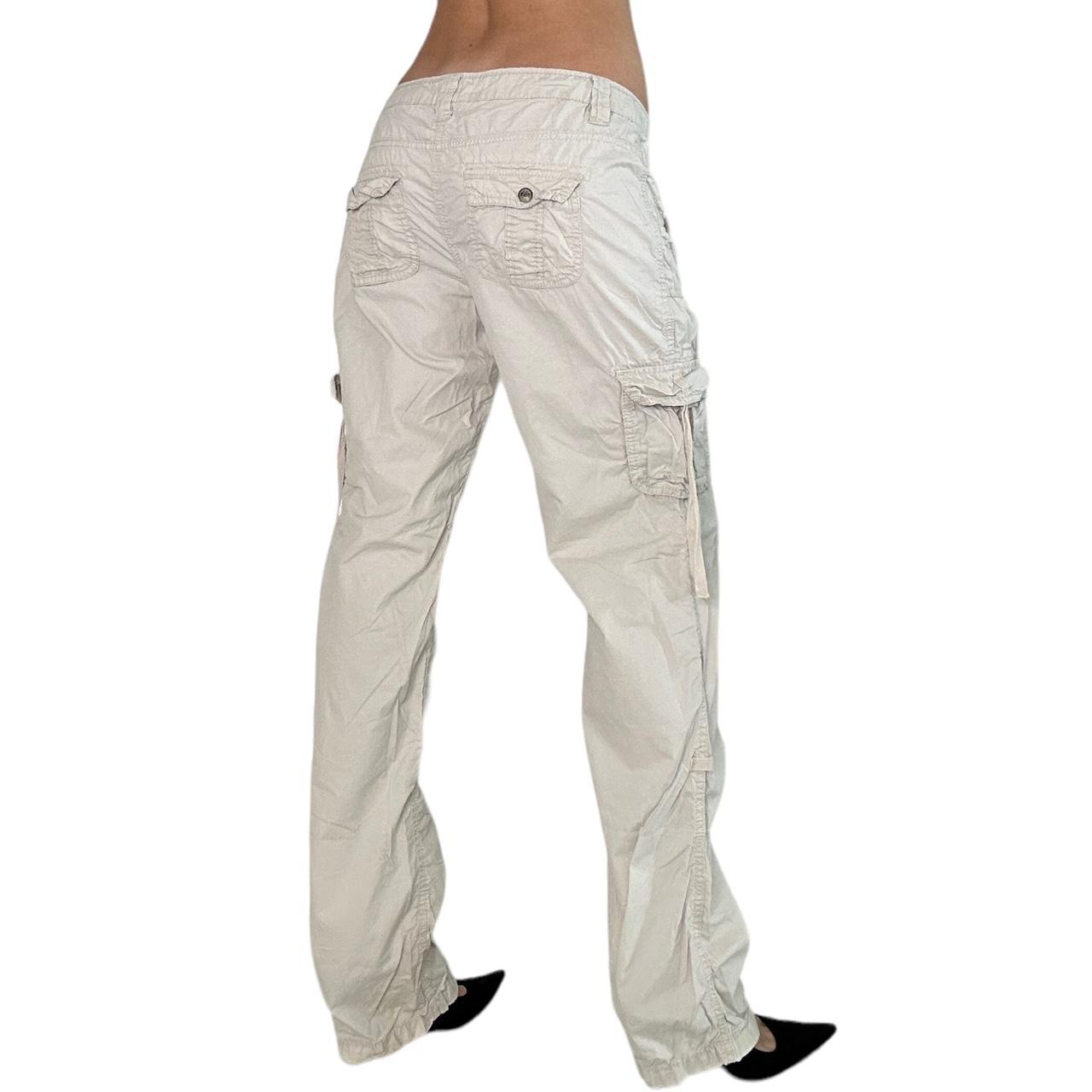 Y2k cargo pants low rise off white beige , Vintage