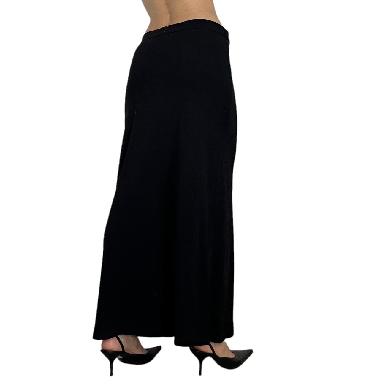 Y2k black maxi skirt low rise long skirt Vintage... - Depop