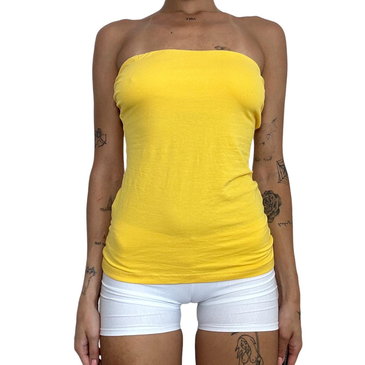 Bright yellow tube outlet top