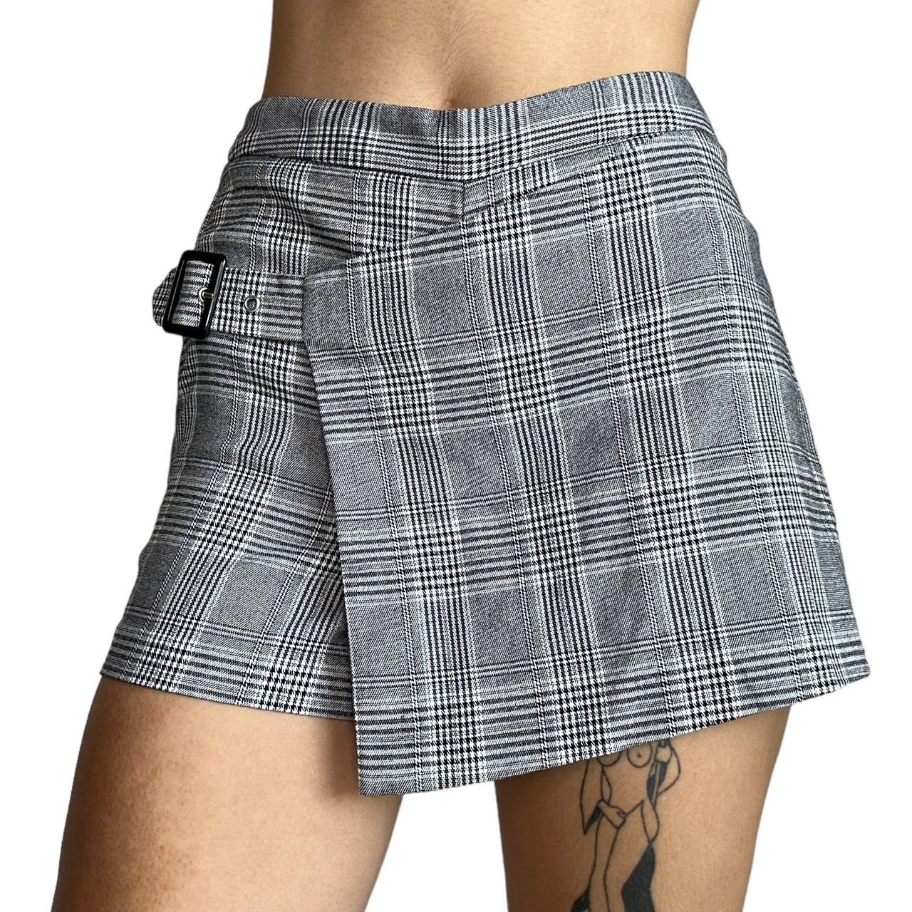 Y2k skorts plaid belted mini skirt 90s 2000s preppy | Depop