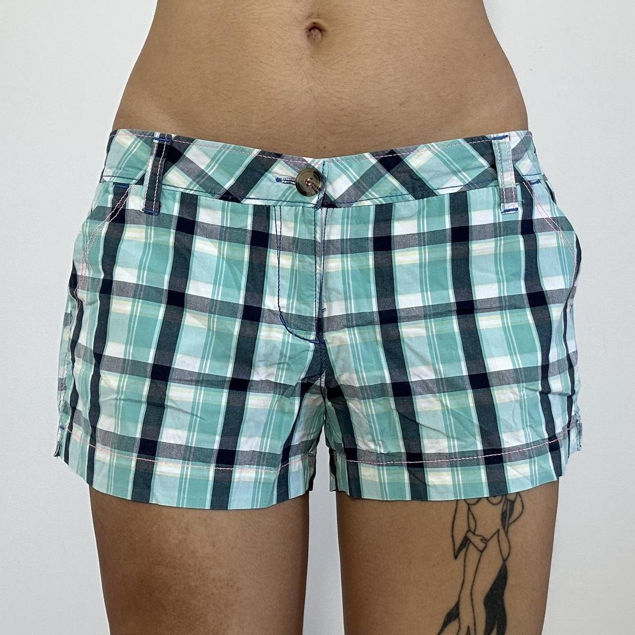 Plaid micro mini shorts 2000s y2k preppy sporty Depop