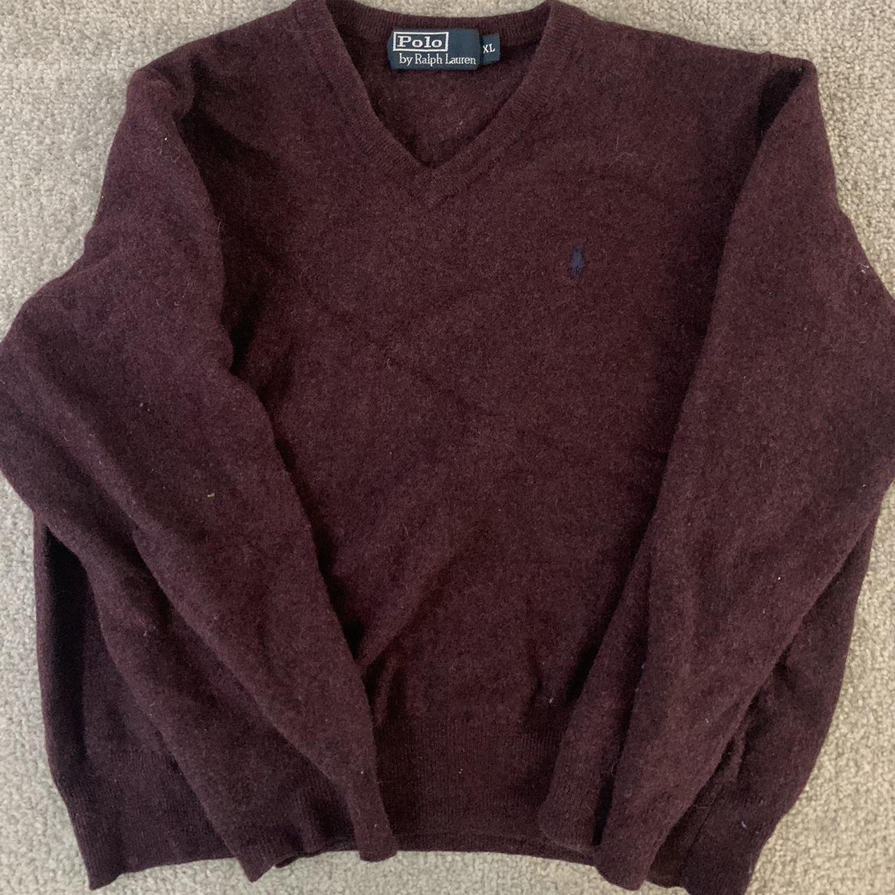 Polo Ralph Lauren Women's Purple and Blue Jumper | Depop