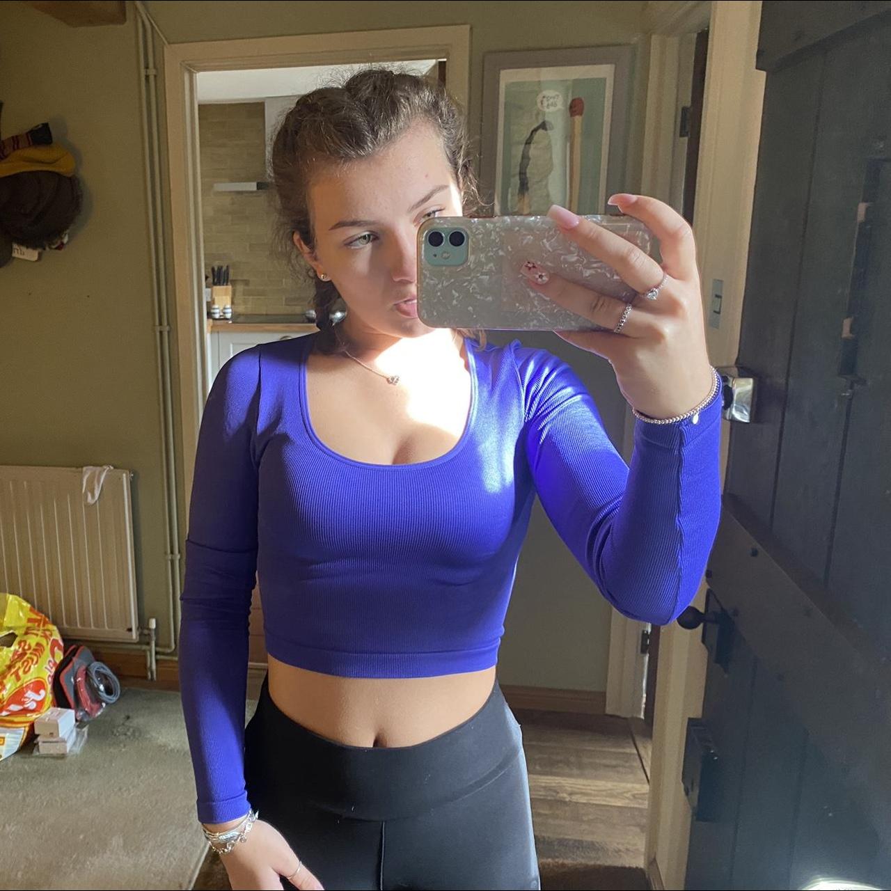 Purple long sleeve top from Primark Size XS but im a... - Depop