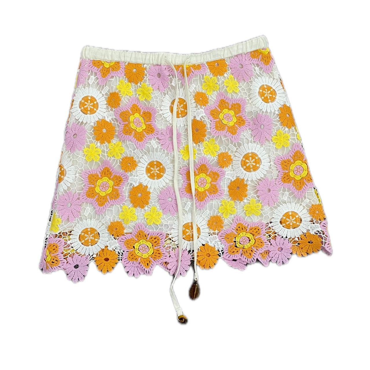 Zara floral crochet mini skirt, perfect for - Main Image