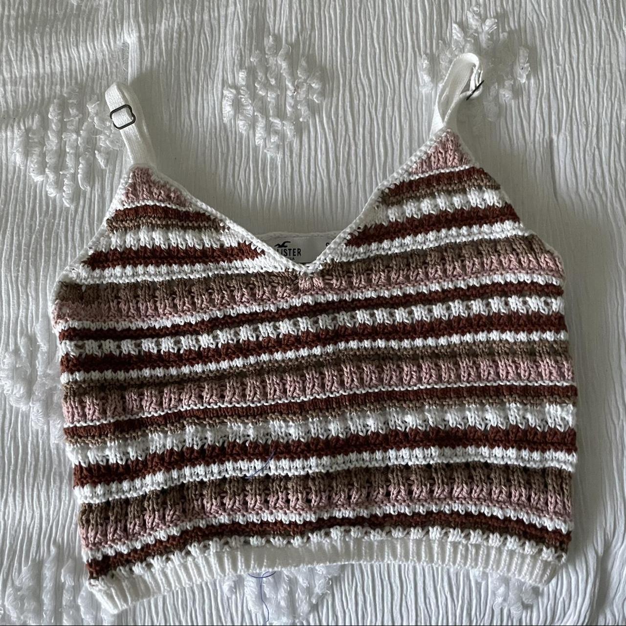 Crochet top from Hollister Size small Worn once!! - Depop