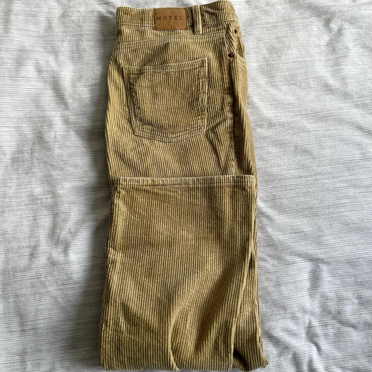 Beige/sand cord flares from motel Size S but to... - Depop