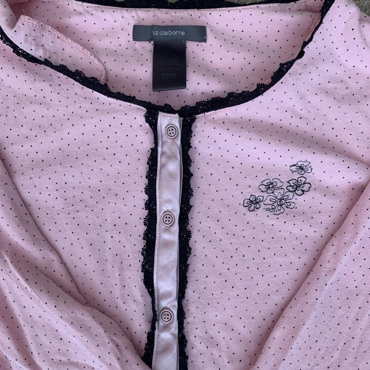 adorable coquette pink polkadot pajama set with... - Depop