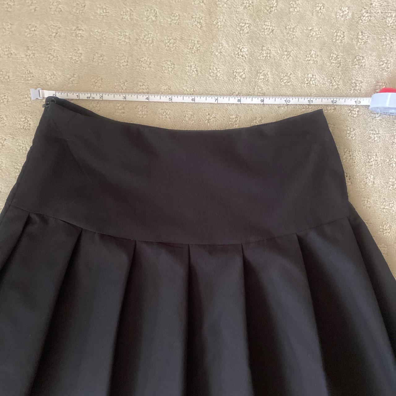 black pleated skirt! -labeled a S, fits like a US 2... - Depop