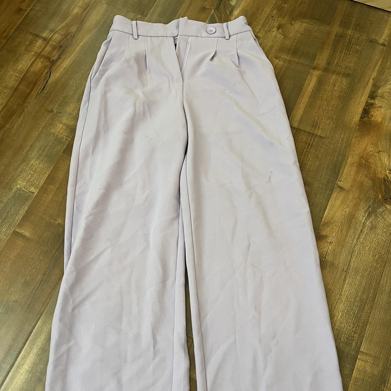 Princess Polly Huxley pants in lavender. Some flaws,... - Depop