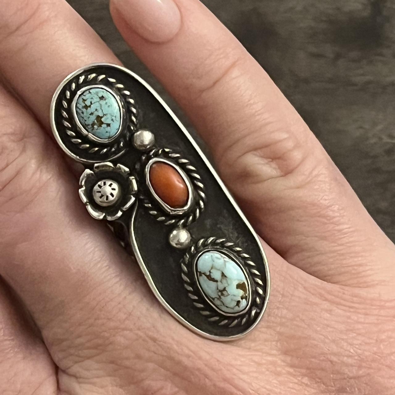 Native Women's Ring - Silver/Multi – -Gorgeous La… - image 1