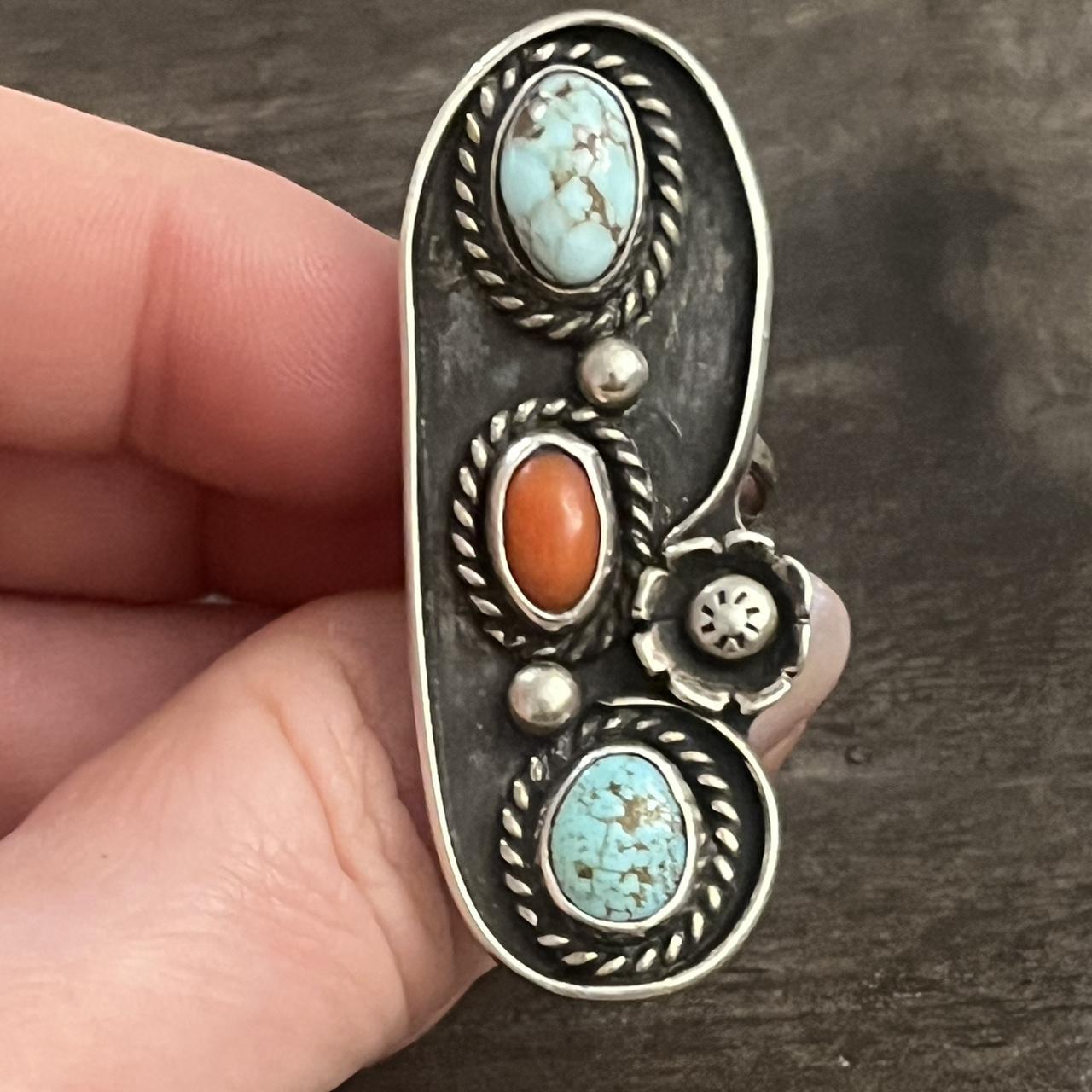 Native Women's Ring - Silver/Multi – -Gorgeous La… - image 2