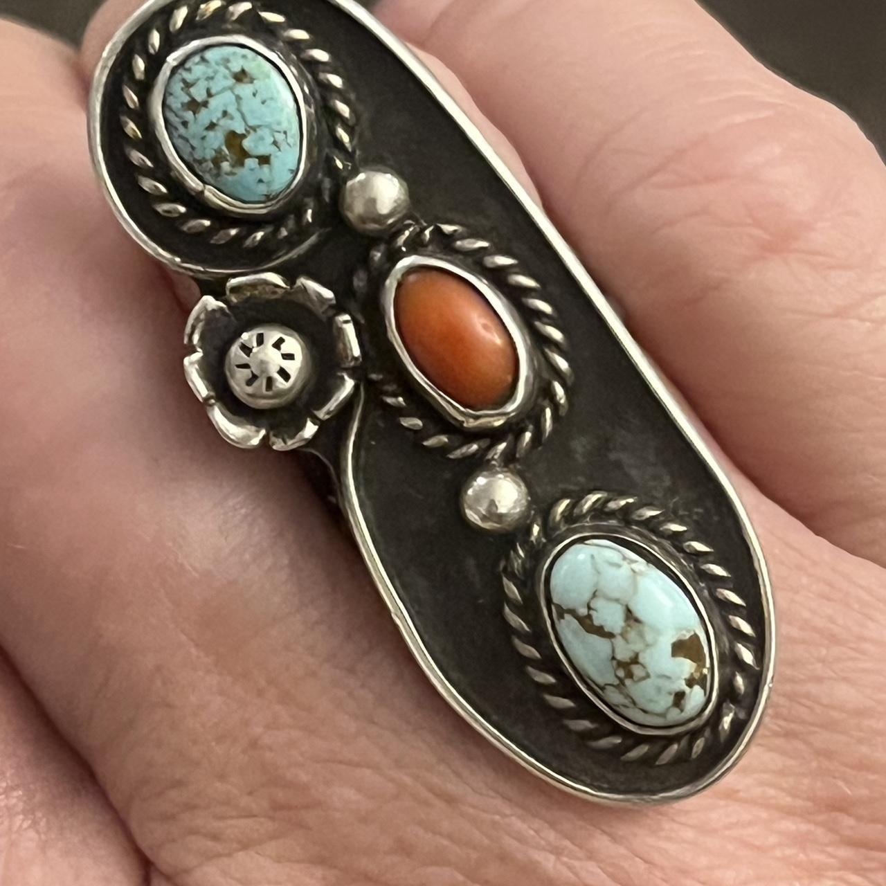 Native Women's Ring - Silver/Multi – -Gorgeous La… - image 5