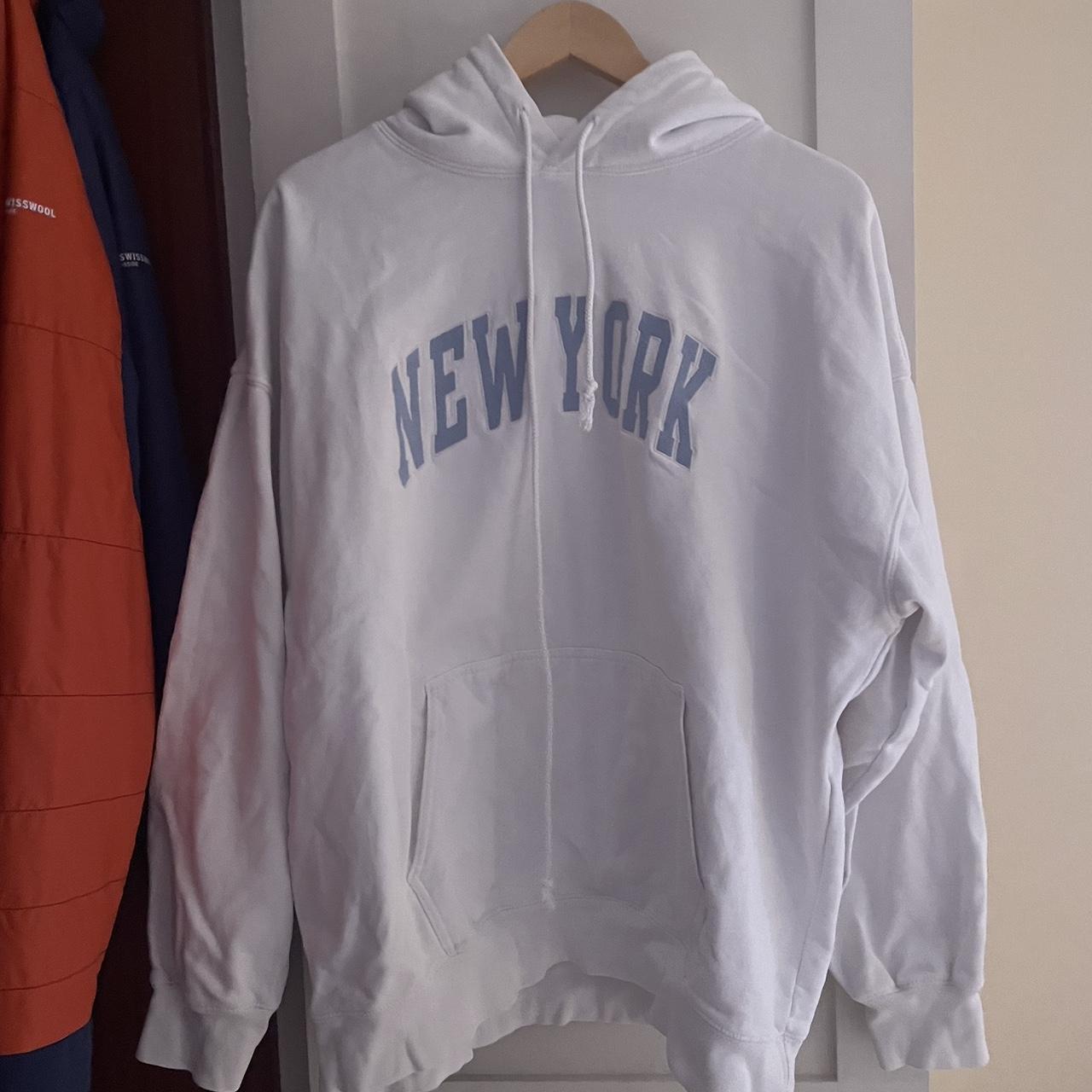  Brandy Melville oversized white New York hoodie Depop