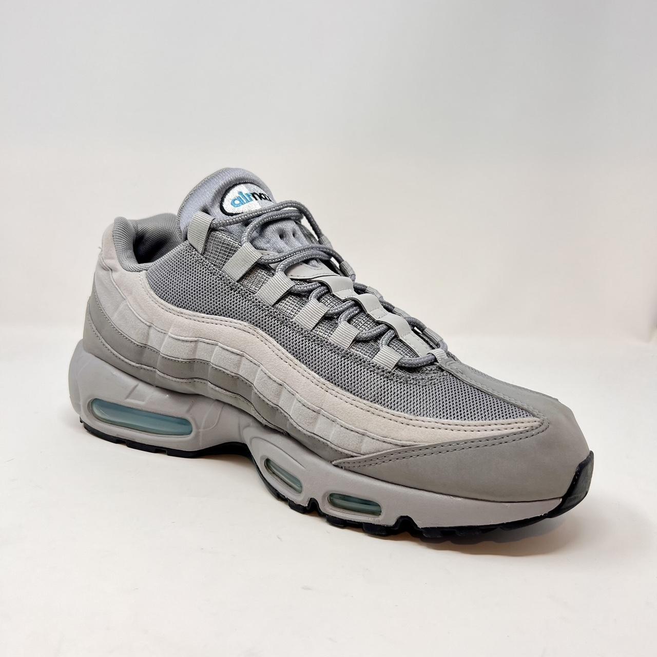 Nike Air Max 95 Retro Logo Grey Blue... - Depop