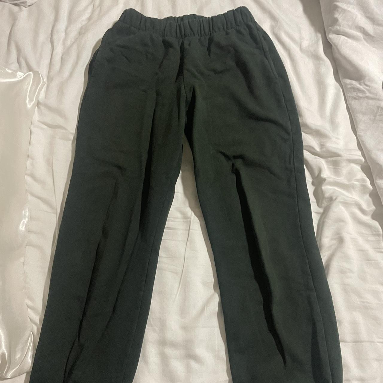 dark green brandy melville sweatpants Depop