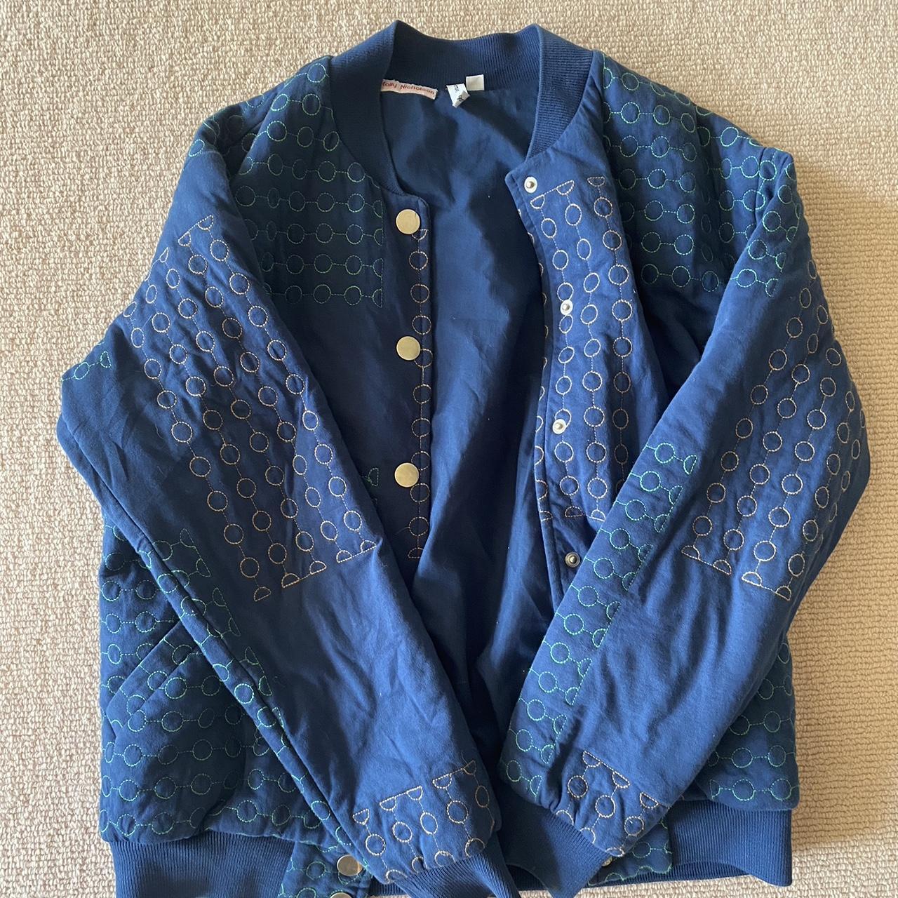 Patterned bomber jacket Too small for me but v cute... - Depop