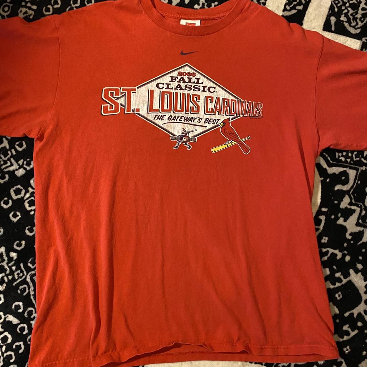 St Louis Cardinals Nike Mens Tshirt 2006 Fall Classic Vintage