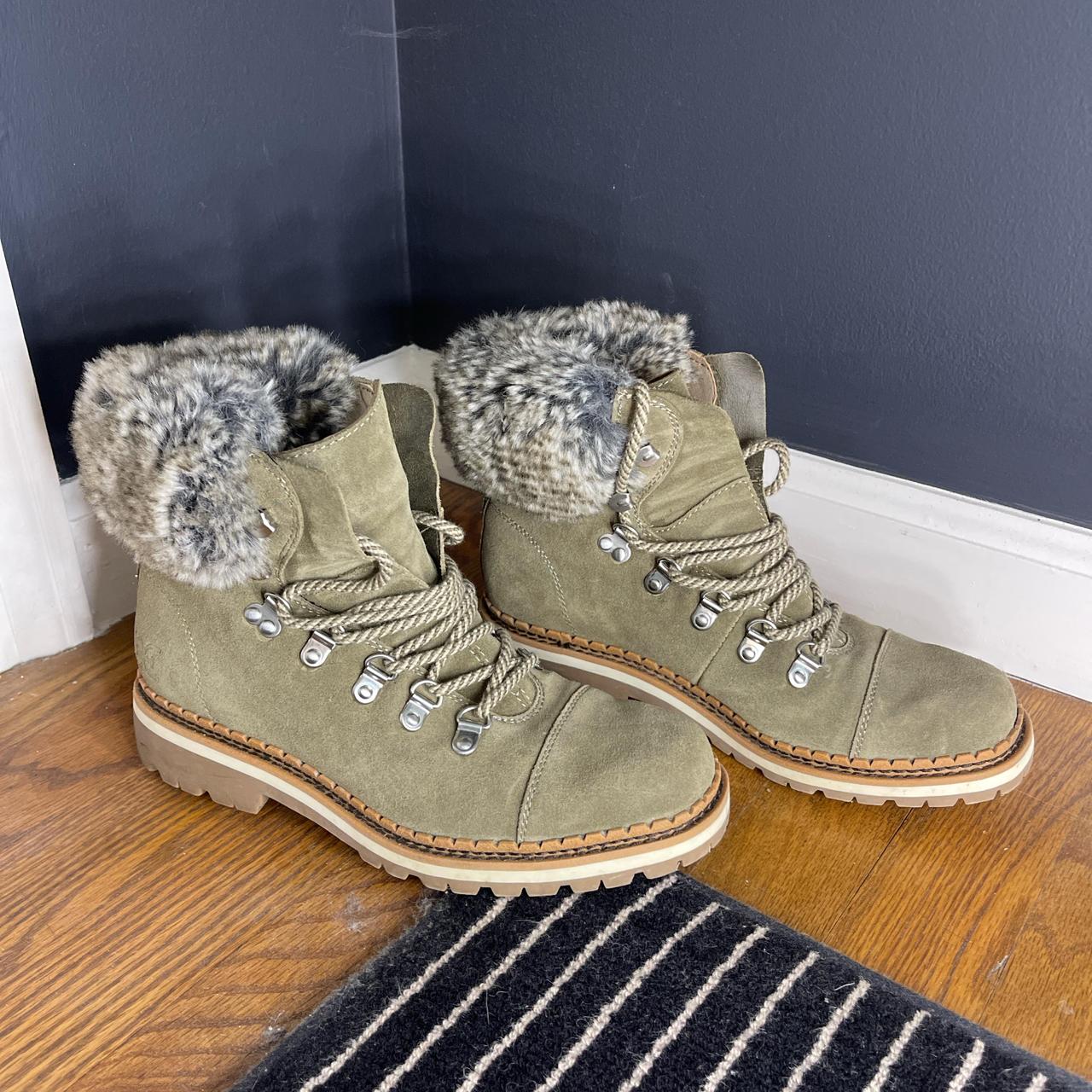 Fur Boots Ankle Boots Sam Edelman Bowen Boots Green Combat Boots