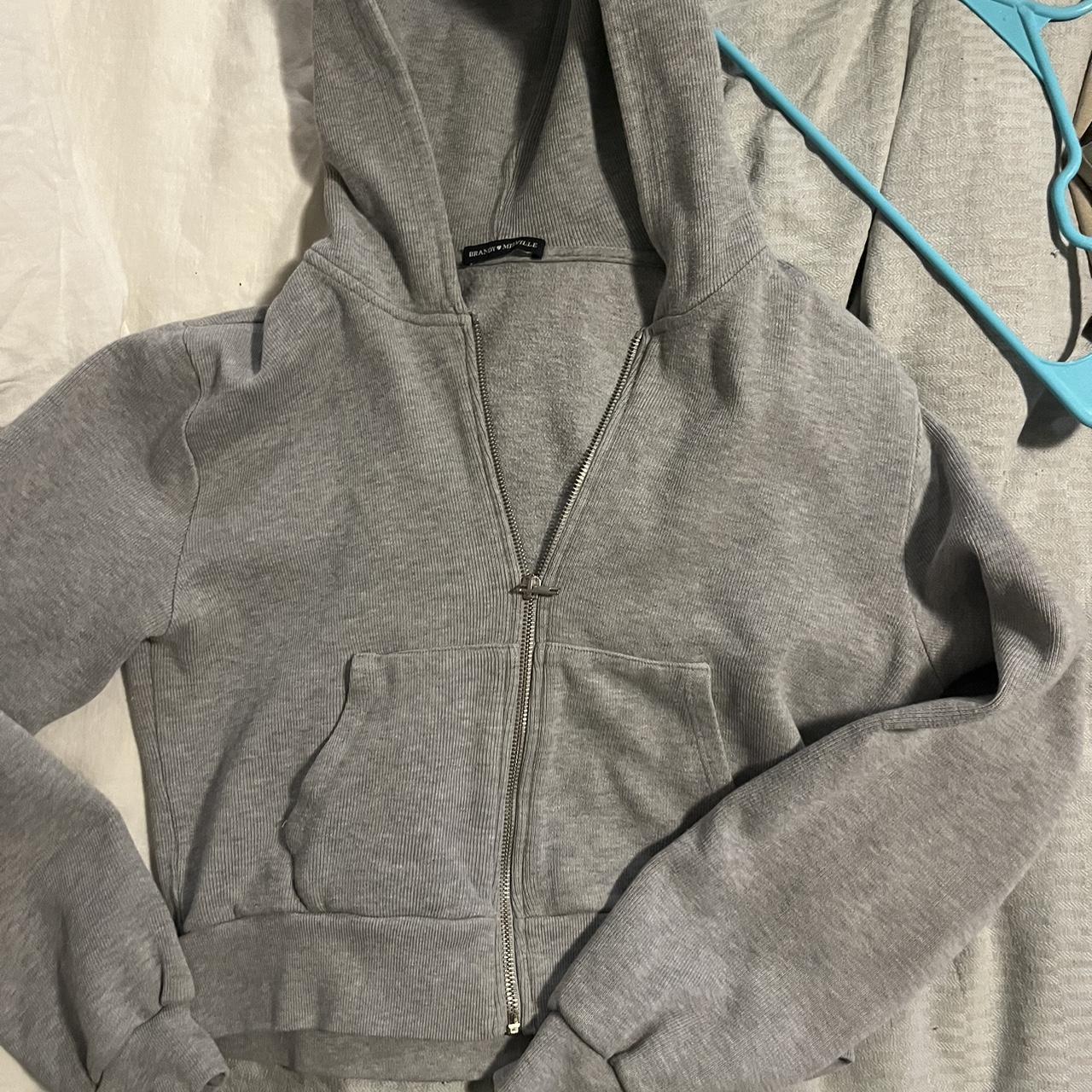 Brandy Melville Women's Grey Sweatshirt Depop
