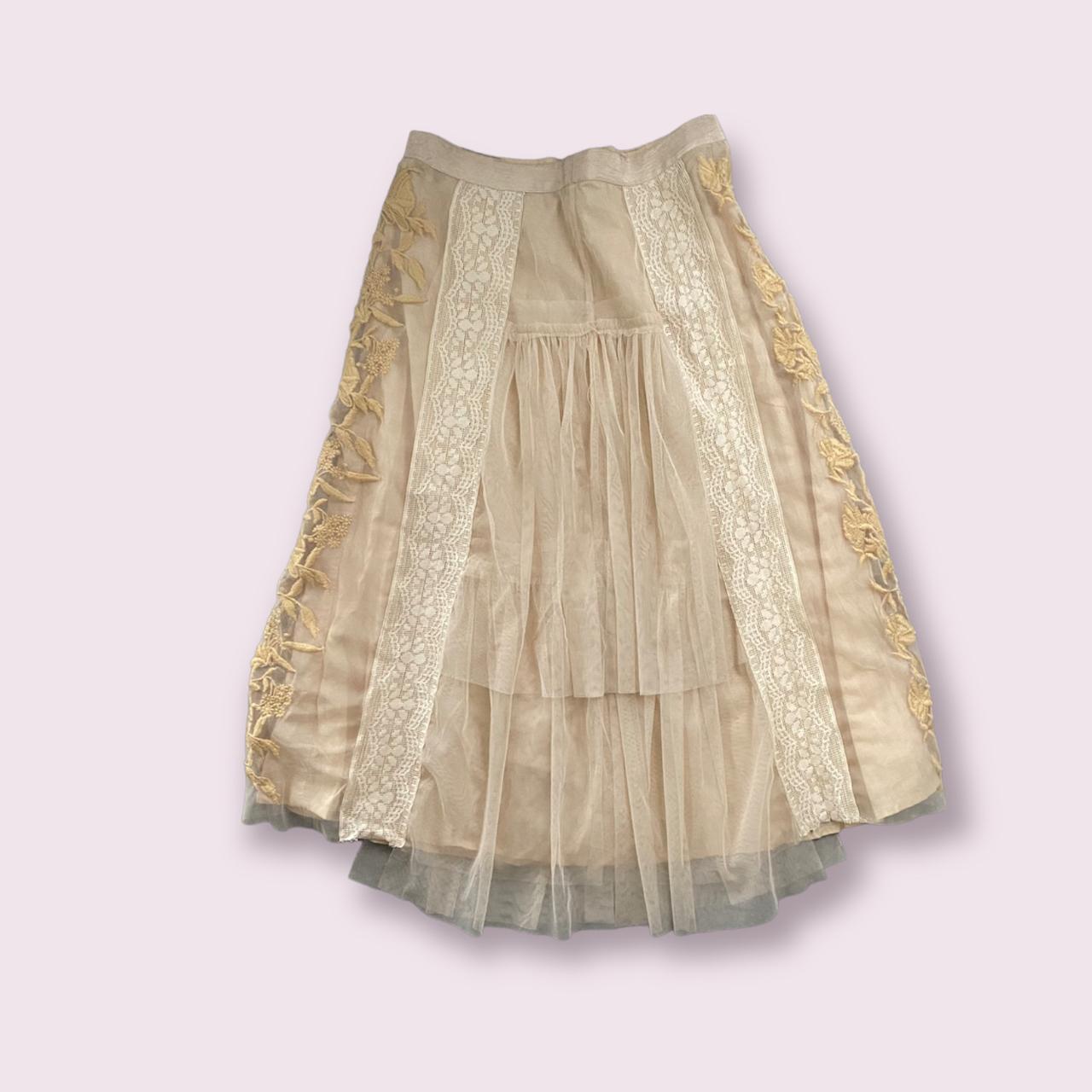 Cream tulle skirt 🦋Free UK shipping -frilly layered... - Depop