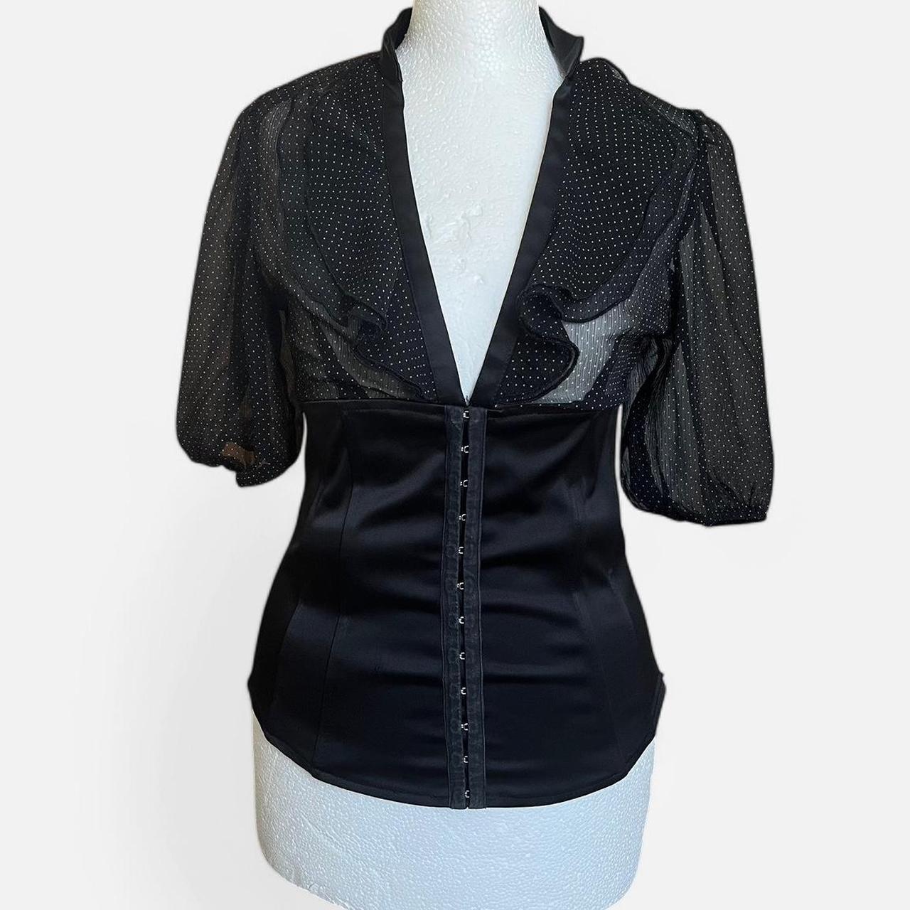 Black polka dot Jane norman top, 🦋£3