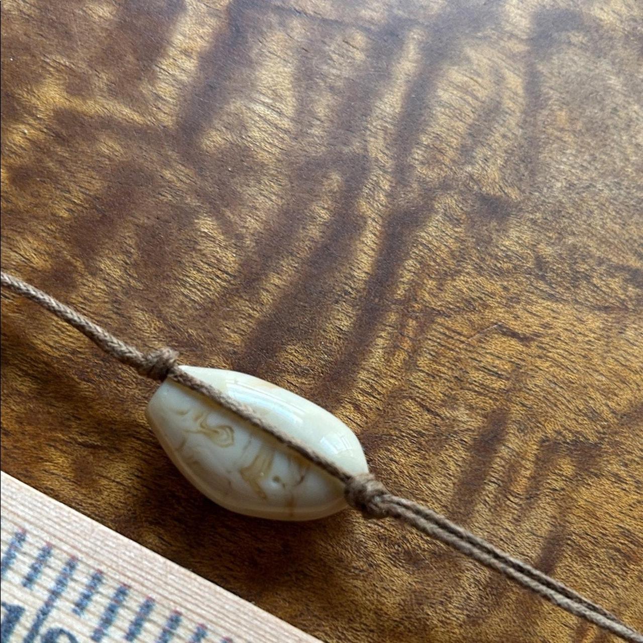 Source Unknown Women's Necklace - Cream/Brown – T… - image 6