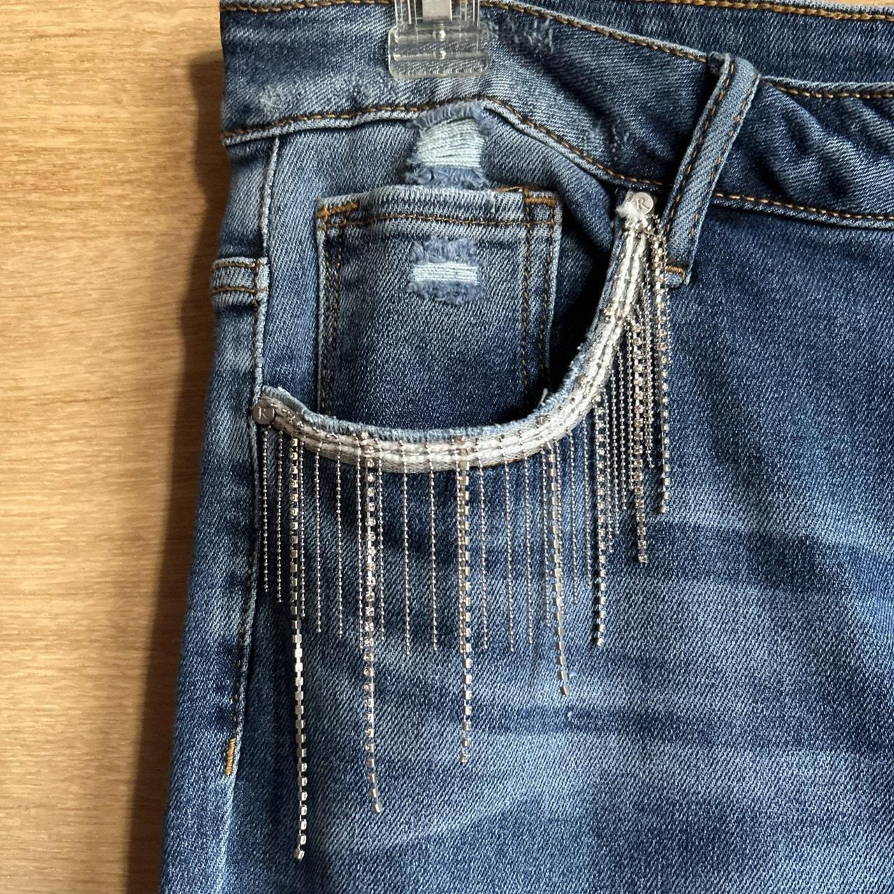 Source Unknown Women's Wide leg Distressed Jeans … - image 3