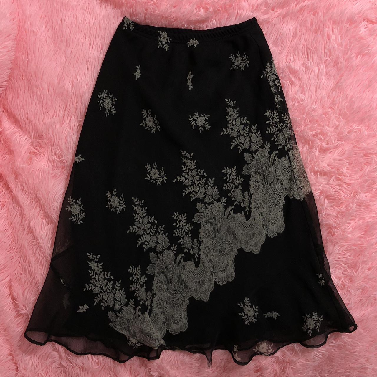Notations Women's Black and Grey Skirt