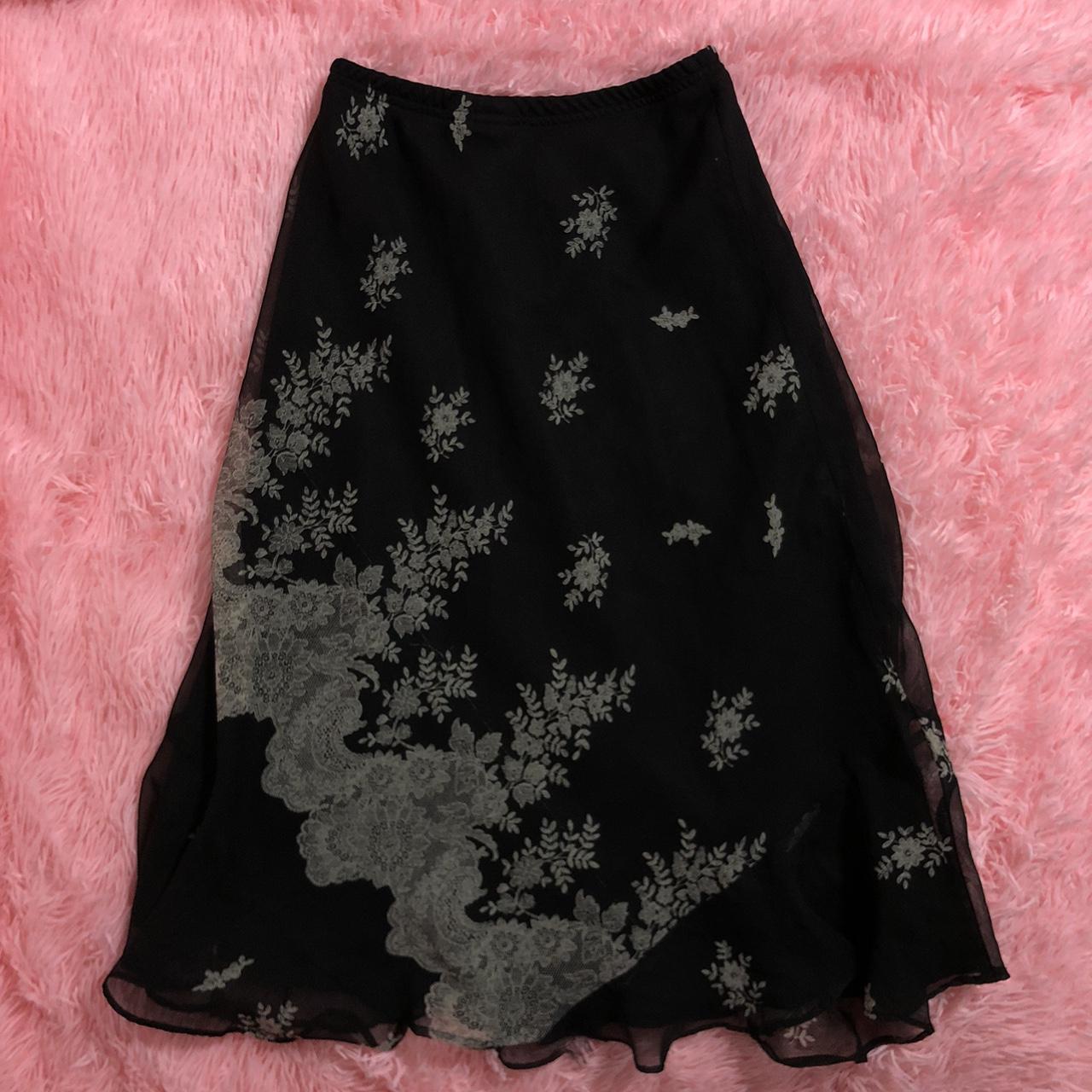 Notations Women's Black and Grey Skirt (2)
