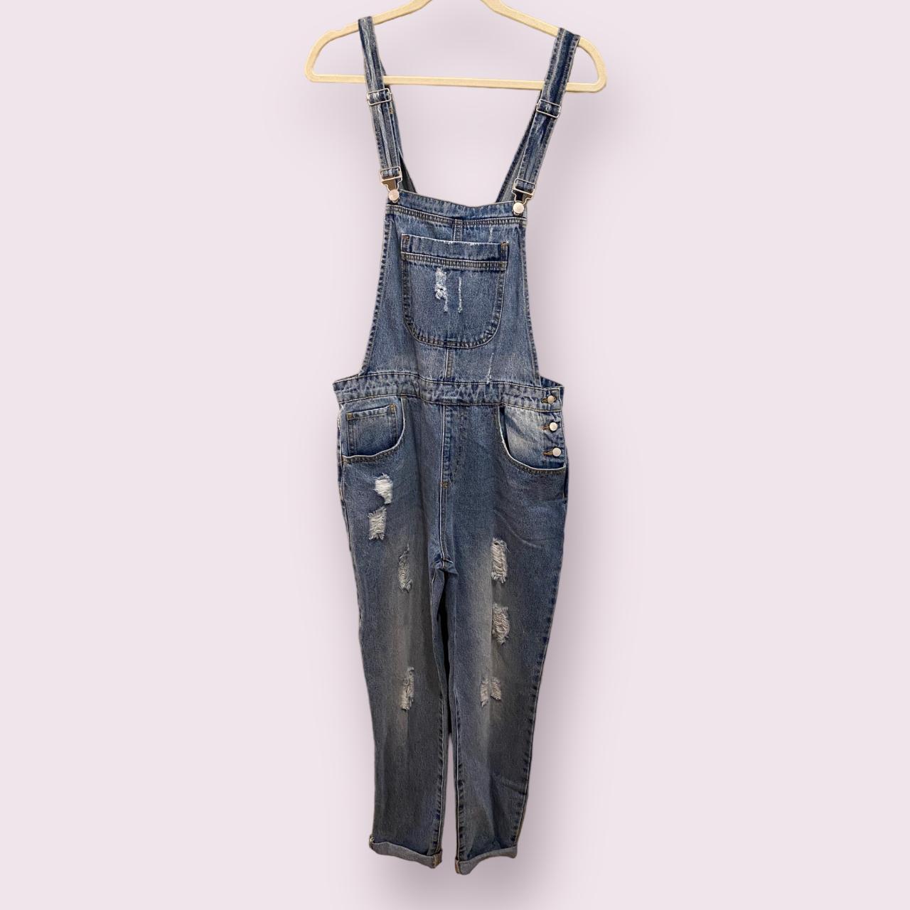 Forever 21 Women’s Distressed Overalls Size... Depop