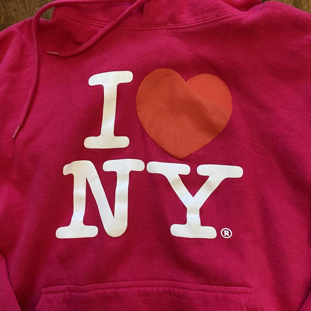 Pink I Love New York Hoodie 💌Size S 💌In perfect... Depop