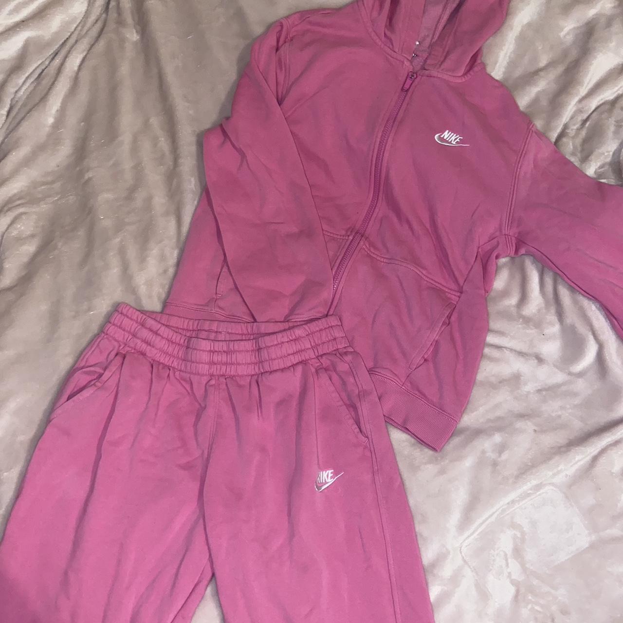 Pink Nike tracksuit Age 13 but fits a UK size 6... Depop