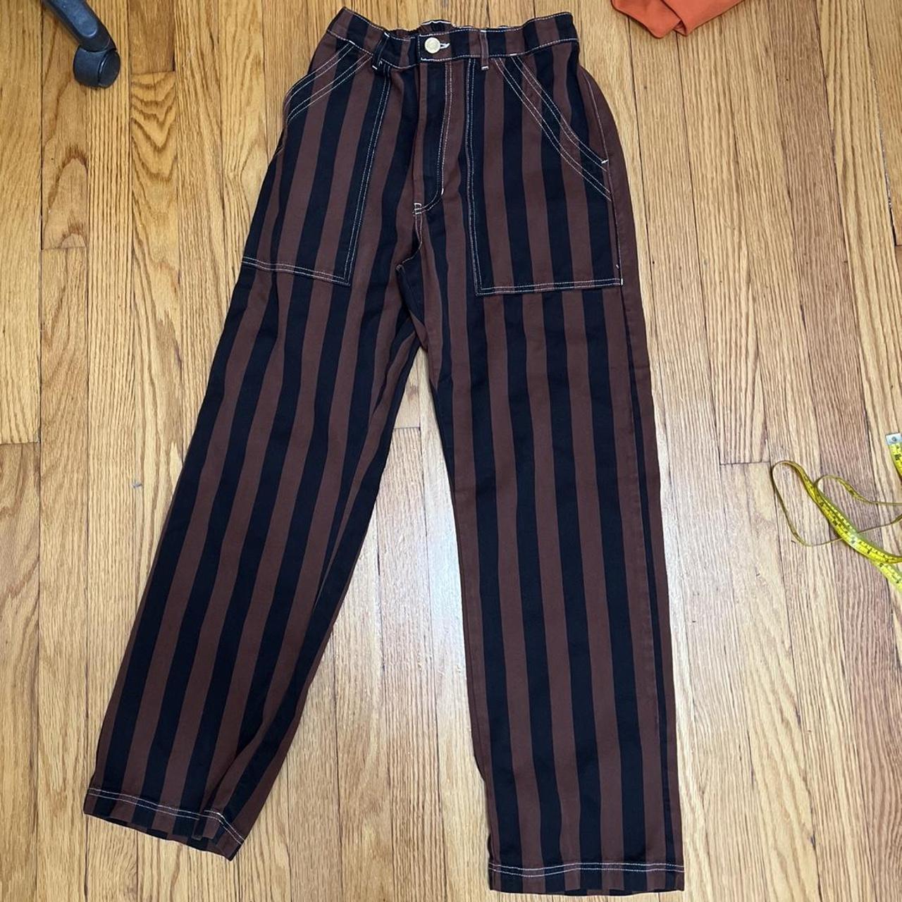 Big Bud Press striped work pants Size small Worn and... - Depop